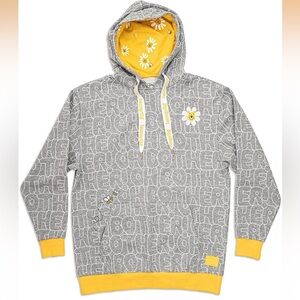 NEW Loungefly Disney Winnie the Pooh Oh Bother Print Hoodie Sz M Embroidered